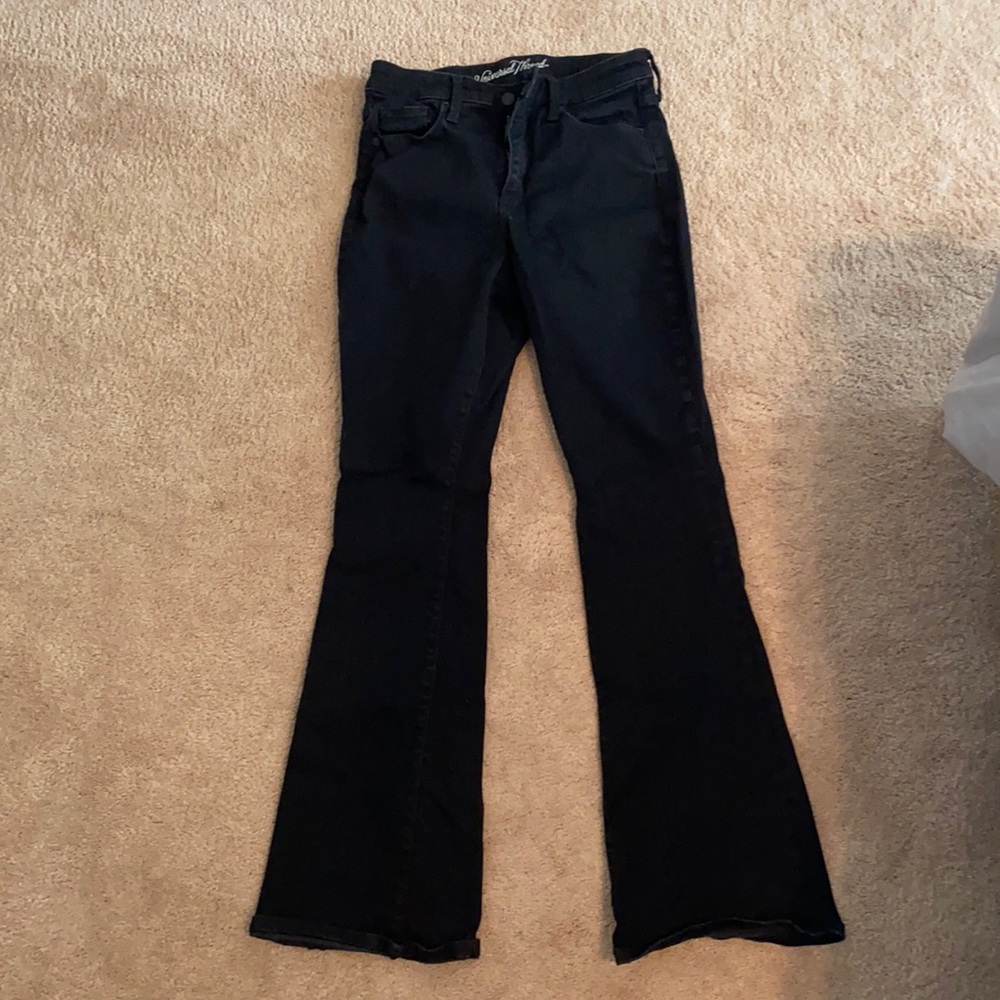 Black High Rise Flare Jeans